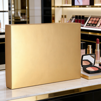 Boîtes en carton dorées de luxe pour parfums et rouges à lèvres, emballage cosmétique personnalisé, boîtes en carton avec couvercle et base, boîtes en papier pour le shopping