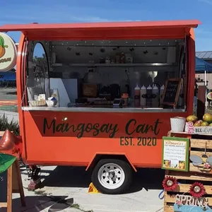 Fornecedor Venda CHURRASCO Caminhão Lanche Vending Reboque Fast Food Com totalmente Equipada