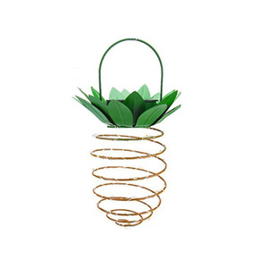 Lámpara Solar de Jardín con Forma de Piña, de Hierro Forjado, con Cable de Cobre, Portátil, Decoración para Exteriores, 12V DC, Celda Solar Monocristalina - Product Image 3