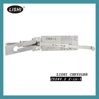 Décodeur de serrure automobile LISHI CY24 2-en-1 pour véhicules Chrysler, en acier inoxydable, utilisation professionnelle par un serrurier, fonctionnement gaucher/droitier