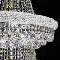 Lustre LED sur mesure en cristal de luxe pour mosquée, église, salle de prière, éclairage intérieur islamique de grande taille