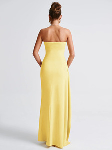 Nuovo Arrivo: <span class=keywords><strong>Abito</strong></span> Tubino Formale da Festa, Sexy con Spacco Laterale, Vestito Aderente Irregolare - Product Image 3