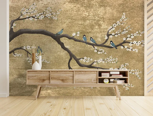 Personalizzabile artistico dipinto a mano stile artigianale in metallo foglia oro <span class=keywords><strong>carta</strong></span> <span class=keywords><strong>da</strong></span> <span class=keywords><strong>parati</strong></span> per la casa murales - Product Image 6