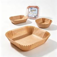 Papier sulfurisé carré jetable pour friteuse à air, qualité alimentaire, pour rôtir les aliments