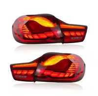 Nouvel ensemble de feux arrière LED clairs 6000K 12V pour BMW Série 4 M4 (F32/F82/F33/F83/F36) avec effet écailles de dragon et fonction clignotant et frein