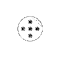 Connecteur circulaire 9 broches pour circuit imprimé, connecteur circulaire M12 pour montage sur panneau de circuit imprimé, connecteur circulaire de type M12 pour montage sur carte de circuit imprimé