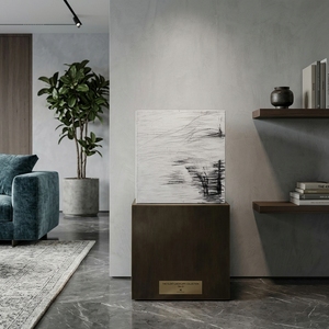 Tableau mural en toile à texture <span class=keywords><strong>de</strong></span> sable <span class=keywords><strong>de</strong></span> quartz, style peinture à l'<span class=keywords><strong>encre</strong></span> chinoise, pour la décoration intérieure <span class=keywords><strong>de</strong></span> maisons, salons <span class=keywords><strong>de</strong></span> thé et hôtels - Product Image 1