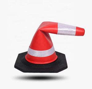 Groothandel 50Cm Eva Snelweg Flexibele Veiligheidsverkeerswaarschuwing Reflecterende Wegbarrière Anti-Botsing Kegel - Product Image 6