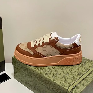 Calzado de Diseño de Nuevo Estilo, Zapatos de Piel Genuina con Cordones, Zapatos para Caminar que Aumentan la Altura, Zapatillas Deportivas Casuales para Mujer - Product Image 1