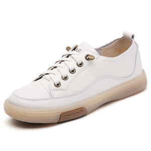 Scarpe da <span class=keywords><strong>Donna</strong></span> in Vera <span class=keywords><strong>Pelle</strong></span> <span class=keywords><strong>Bianca</strong></span> Primavera-Autunno 2026 Stile Coreano Traforate Piatte Slip-on <span class=keywords><strong>Sneakers</strong></span> Sportive Casual - Product Image 5