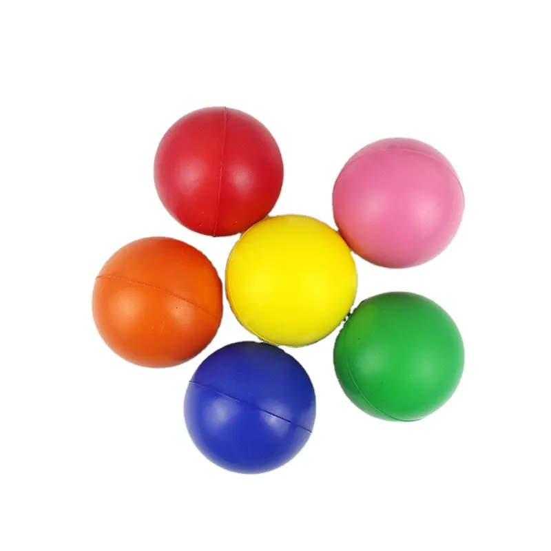 Bola de pressão de esponja PU colorida para treinamento de reabilitação, brinquedo de alívio do estresse com logotipo personalizado, bola de pressão lenta para recuperação
