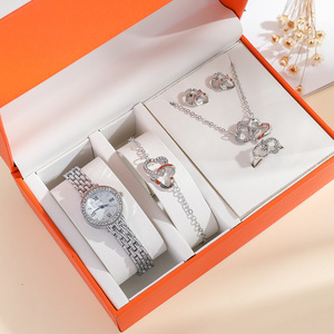 Women's <strong>Watch</strong> <strong>Set</strong> <strong>Fashionally</strong> Unique Diamond <strong>Set</strong> Steel Bracelet Women's Quartz <strong>Watch</strong> <strong>Set</strong> - Product Image 3