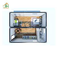 Nouvelle conception de maison conteneur pliable moderne et écologique, mini-maison avec salle de bain portable