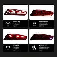 Ensemble de feux arrière LED pour Mitsubishi Lancer EX 2008-2018, clignotants séquentiels fumés, feux de jour DRL, feux de freinage et de recul