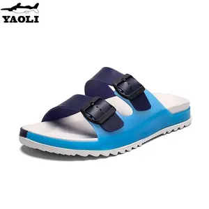 Fashion Men /Guys Pam Slippers Stylish And Cute Leather Slides-White Palm