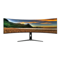 Moniteur de jeu PC incurvé DQHD 49 pouces d'origine résolution 5120*1440 108PPI et 60Hz pour une utilisation sur ordinateur de bureau