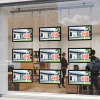 Écran d'affichage numérique commercial 55 pouces 16:9 IP43 avec télécommande, multi-écrans pour vitrines de magasins et agences immobilières