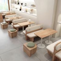 Banquettes murales pour restaurants à thème, banquettes en bois personnalisées, combinaisons de café, sièges commerciaux