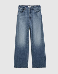 Jean ample décontracté taille haute en denim délavé pour femme, coupe large et décontractée pour le quotidien - Product Image 2