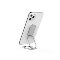 Support de téléphone universel pliable en alliage de zinc avec anneau de maintien et béquille rétractable à rotation 360°