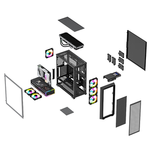 Tháp lớn PC trường hợp OEM đầy đủ trường hợp chơi game ATX Hot Bán số lượng lớn các bộ phận máy tính SPCC lớp phủ màu đen ATX Máy tính để bàn máy tính rỗng PC trường hợp - Product Image 3