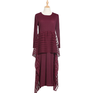 otoño de manga larga de mujer de estilo francés plisado sexy temperamento elegante casual vestido de vestidos de <span class=keywords><strong>las</strong></span> mujeres - Product Image 1