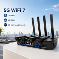 High-end yönlendiriciler 10Gbps Openwrt tri-band Modem yönlendirici WiFi 7 19000Mbps çoklu SIM kart dört çekirdekli MT7988AV 5g Lte yönlendirici Sim kart