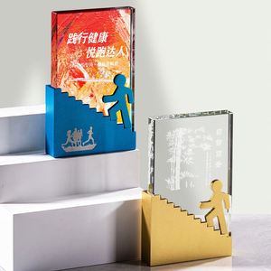 Wholesale Crystal Trophy Corporate, Glass Crystal Trophy Awards Custom Logo Engrave Crystal Plaque Award/ - Product Image 3