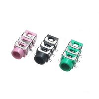PJ-313D PJ313 SMD 6Pin SMT 3.5mm femelle connecteur audio stéréo noir et vert prise casque