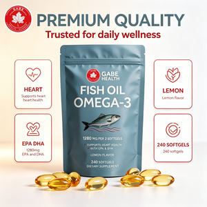 Cápsulas Blandas de Aceite de Pescado Omega-3 de Marca Privada 1280mg EPA DHA Sabor Limón 240 Cápsulas Blandas para la Salud Cardíaca de Adultos al por Mayor - Product Image 1