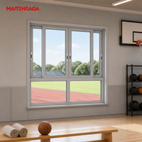 Fenêtre coulissante en aluminium à rupture de pont thermique avec verre Low-E, réduction du bruit, taille personnalisable disponible pour chambre et appartement