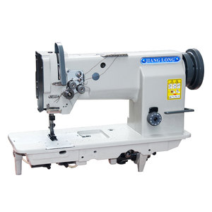Machine à coudre industrielle à 2 aiguilles, triple alimentation, point noué, double aiguille - Product Image 1