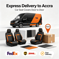 Expédition porte-à-porte FedEx UPS DHL Express pour housses de siège auto, livraison rapide à Accra, Ghana