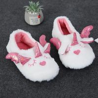 Fourniture d'usine mignon dessin animé Animal en peluche pantoufles pour enfants hiver maison peluche fourrure pantoufle pour enfants
