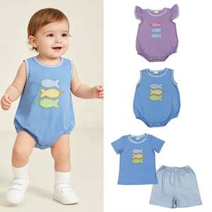 Conjunto de Ropa para Bebés y Niños con Bordado de Patos a Juego para Hermanos, Venta al por Mayor - Product Image 6