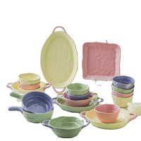 Bol de cuisson en céramique avec poignée assortie, compatible micro-ondes, design nordique minimaliste pour nouilles instantanées, salades, fruits et yaourts