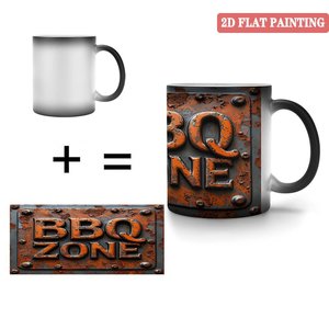 Taza de Café Esencial para el Despertar Matutino, Negra Esmerilada, 11 oz, Cerámica, Cambia de Color con el Calor, Taza Mágica - Product Image 4