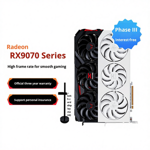 New Huanxun RX9070XT/9070GRE Red Devil Dark Night Dog Desktop <b>Computer</b> Gaming Dedicated Graphics Card <b>Fan</b> Desktop Gaming Gr - Product Image 2