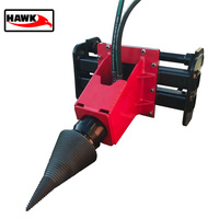 Mini séparateur de bûches à cône, Machine de division d'excavateur, séparateur de bois à vis