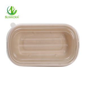 SUMKOKA Bioking Fabricantes al por mayor Degradable Fitness Ensalada Embalaje Papel Caña de azúcar Pulpa Luz Comida Desechable Fiambrera - Product Image 3