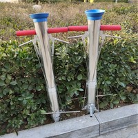 Machine à repiquer les semis en acier inoxydable à double poignée, épaissie, pour légumes, melons et poivrons