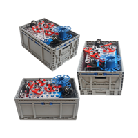 QS 600*400*300mm Meilleure vente Grande boîte de stockage en plastique pliable pour fruits Boîte de palette pour fruits Pièces automobiles
