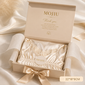 Boîte cadeau magnétique de luxe en papier, emballage rigide, pelliculage mat, gaufrage, logo personnalisé, pour cosmétiques, vêtements de nuit, fourrures - Product Image 2