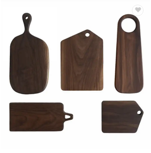 Haute qualité Offre Spéciale créatif forme irrégulière noir <span class=keywords><strong>noyer</strong></span> <span class=keywords><strong>planche</strong></span> en bois fromage <span class=keywords><strong>planche</strong></span> <span class=keywords><strong>à</strong></span> découper teck bois plateau <span class=keywords><strong>de</strong></span> service avec poignée - Product Image 6