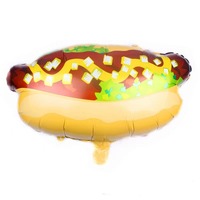 Ballons en aluminium pour fête, pizza, popcorn, hamburger, hot-dog, glace, beignets, fournitures pour fête, ballon en feuille, décoration de fête d'anniversaire