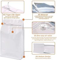 Sac pochette réutilisable personnalisé en mylar à fond plat emballage zip-lock anti-odeur avec votre logo fermeture éclair en plastique pour le stockage du café