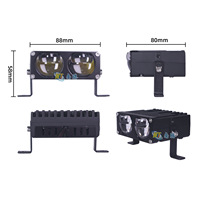 Projecteur LED ultra-mince à faisceau haut/bas, lampe antibrouillard à grille laser dissimulée, éclairage de voiture tout-terrain