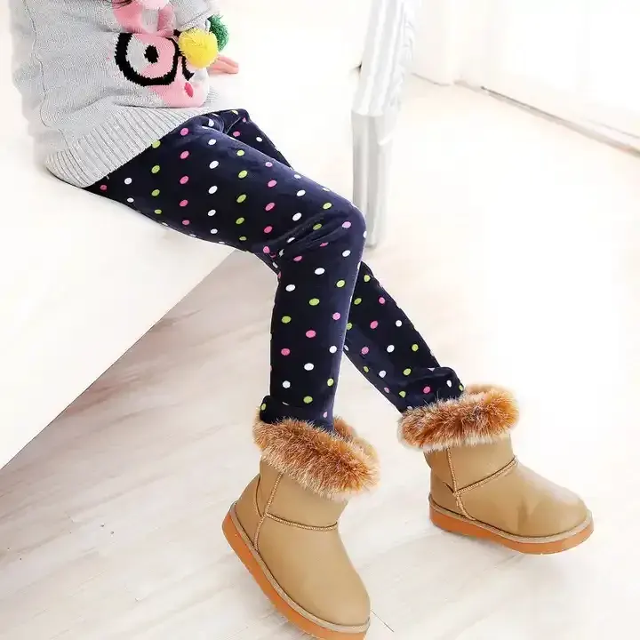 8230787 Girls Pants Kids Autumn Winter Keep Warm Leggings Thicken Pencil Pants for Girl 2-9 Years Children Trousers