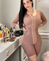 Gaine de compression grande taille, liposuccion, BBL, shapewear, manches longues, Colombianas Fajas Para Mujer, post-chirurgie