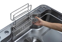 Vente chaude fonctionnelle 304 en acier inoxydable porte-éponge à bol unique pour évier de cuisine tarjas éviers de cuisine